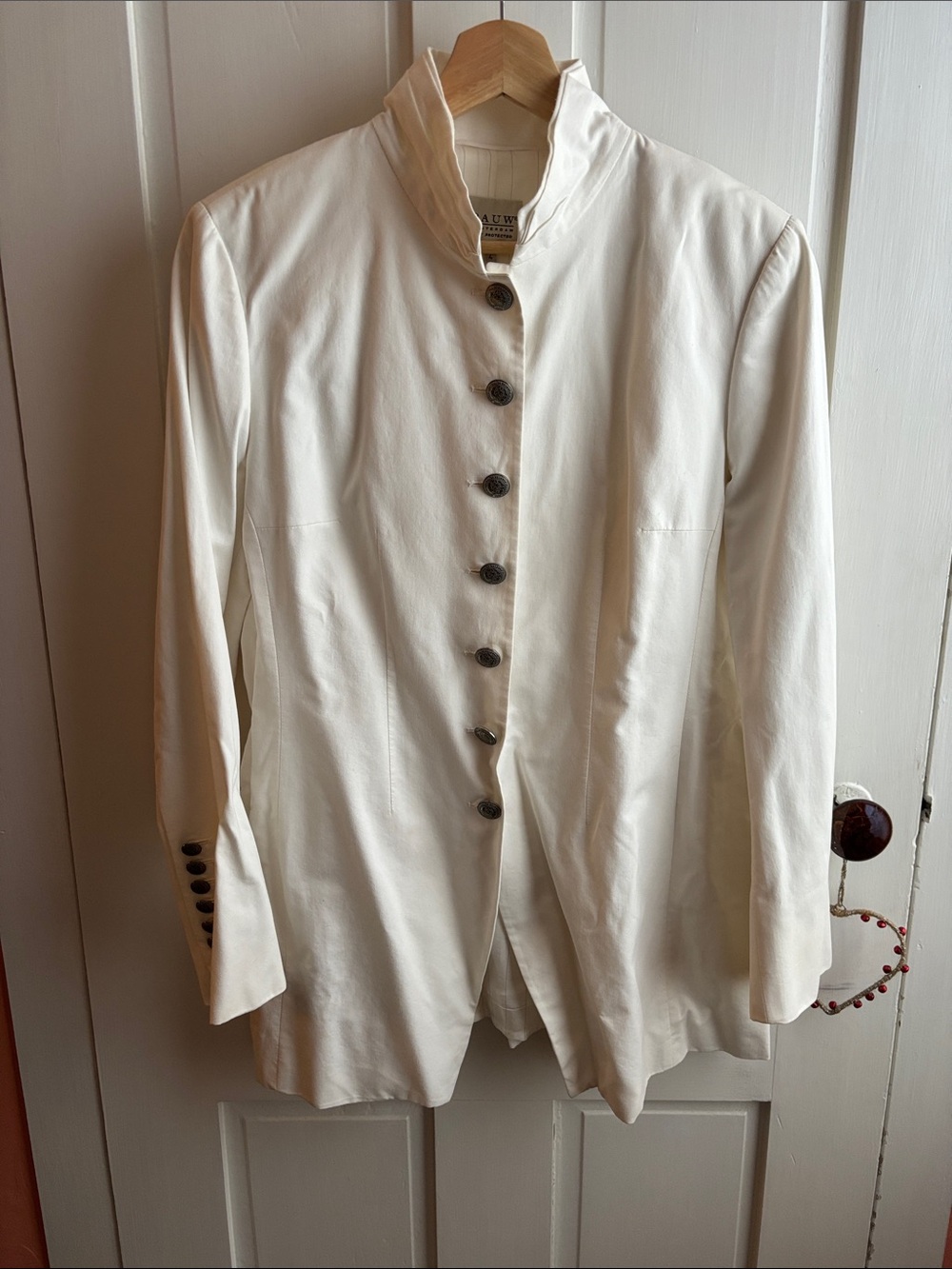 Pauw Amsterdam Cream Stand-Collar Button Jacket